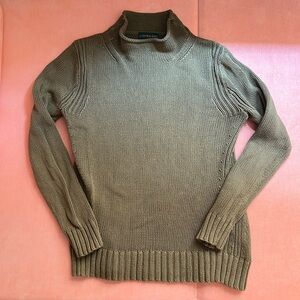 J Crew “always” roll neck sweater olive green size M